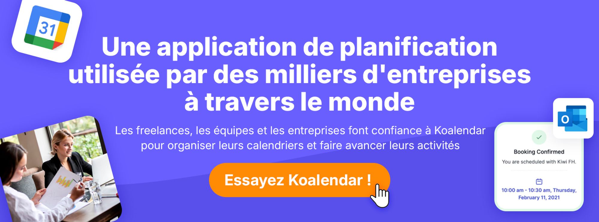 Promotion Koalendar pour les enseignants, offrant une automatisation gratuite de la planification afin d’optimiser les flux de travail des logiciels de gestion scolaire.